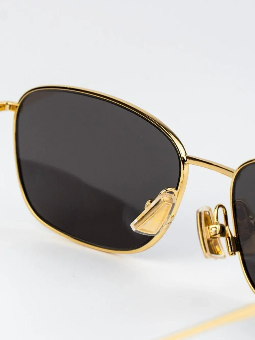 Bottega Veneta Men Sunglasses Gold Grey Rectangle BV1300S 001 NEW AUTHENTIC